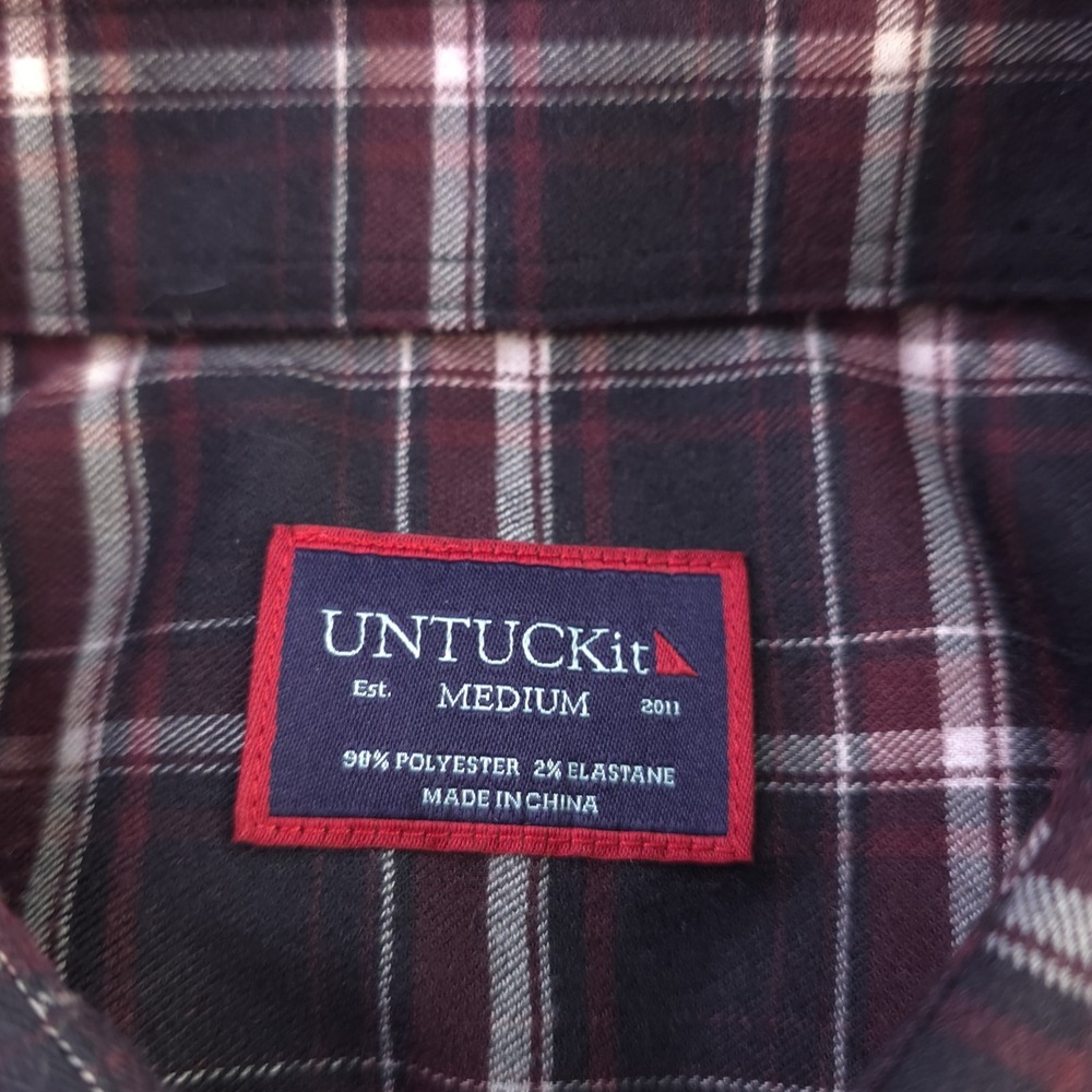 Untuckit Shirt Medium Benoit Polyester Stretch Fl… - image 4